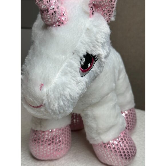 Dan Dee Plush Unicorn Stuffed Animal Pink Sequin Stars Embroidered Eyes Toy Gift - Picture 6 of 9